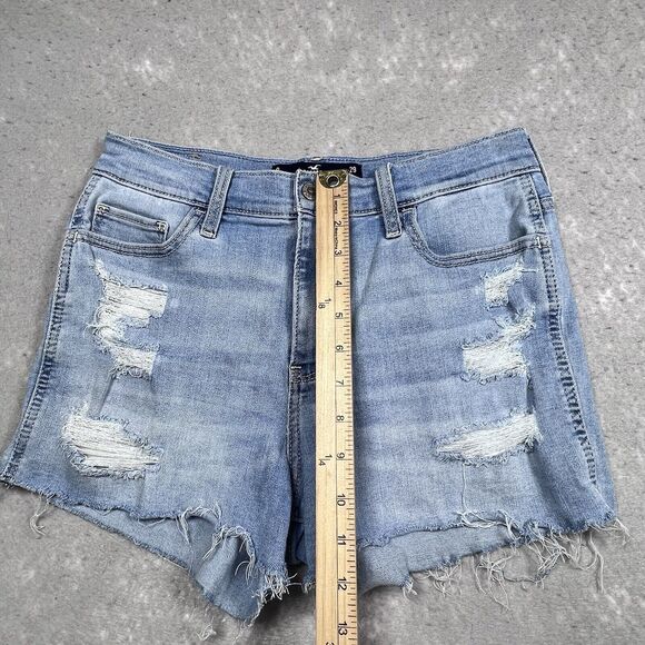 Hollister Shorts Womens SZ 9 Short-Short High Rise 3” Inseam Distressed Raw Hem - Picture 8 of 13